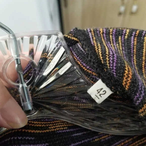 M Missoni 42 Purple Orange Black Heathered Blazer Cardigan - Picture 6 of 11